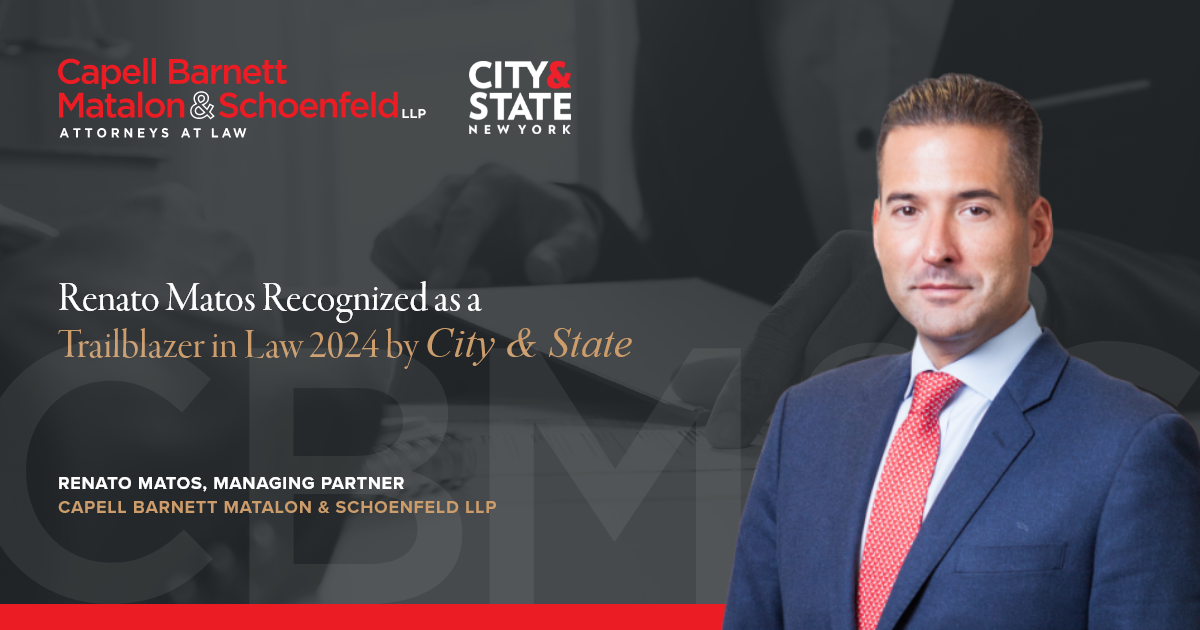 Renato Matos Recognized as a Trailblazer in Law 2024 by City & State